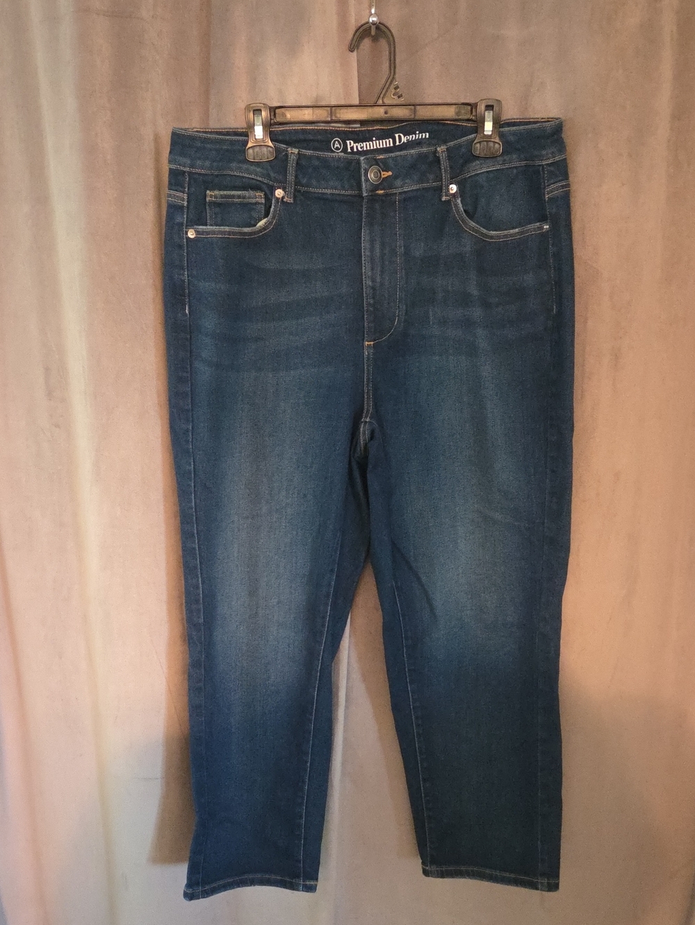 Addition Elle Size 18 Dark Blue Straight-Leg Jeans